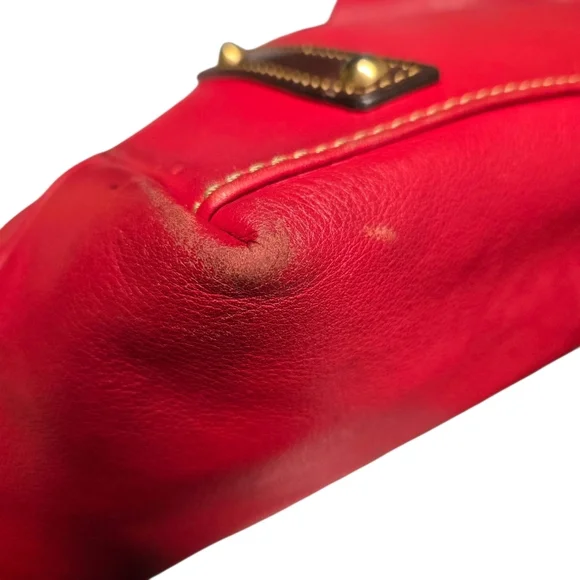 Dooney & Bourke Red Pebbled Leather Large Hobo Bag 2014 - Picture 9 of 16